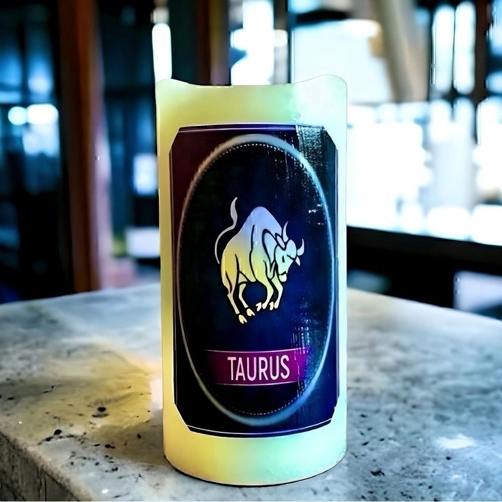 Taurus ♉️ Zodiac Flameless Candle with Timer